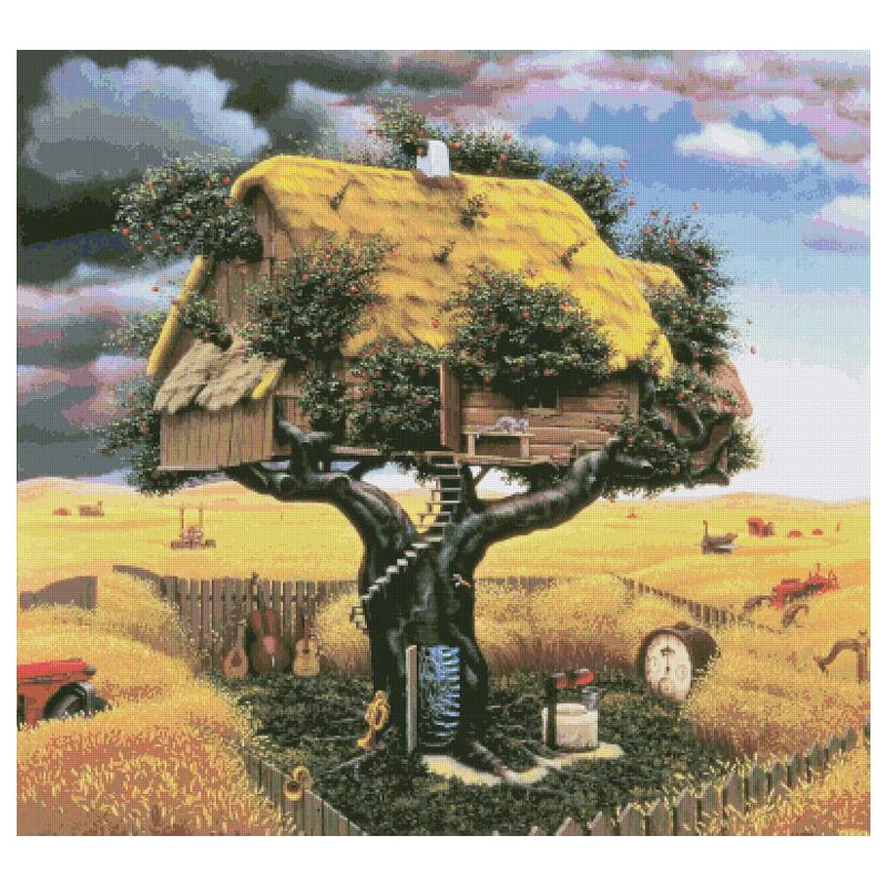 Amishop Free Delivery Top Quality Lovely Beautiful Counted Cross Stitch Kit Tree House Home HAE-FJ062
Amishop Free Delivery Top Quality Lovely Beautiful Counted Cross Stitch Kit Tree House Home HAE-FJ062