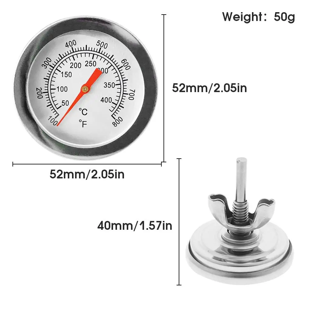 Grill Thermometer Stainless Steel BBQ Temperature Gauge Heat-resistant Portable Household Kitchen Cooking Baking Oven
Grill Thermometer Stainless Steel BBQ Temperature Gauge Heat-resistant Portable Household Kitchen Cooking Baking Oven