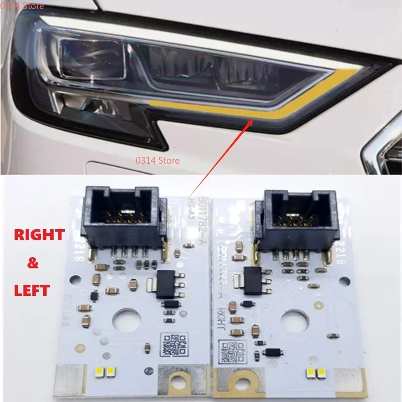 For 2017-2019 Audi A3 S3 RS3 Matrix Headlight 8V0998473B 8V0998474B New LED Angel Eye DRL Daytime Running Light Module 
For 2017-2019 Audi A3 S3 RS3 Matrix Headlight 8V0998473B 8V0998474B New LED Angel Eye DRL Daytime Running Light Module