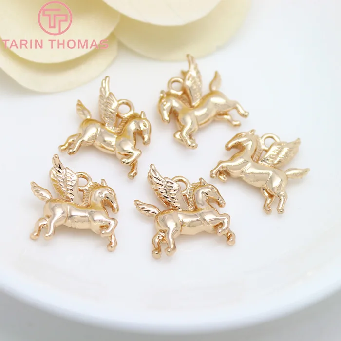 (1896)6PCS 16x15MM 24K Champagne Gold Color Plated Brass Pegasus Horse Charms Pendants High Quality Diy Jewelry Accessories
(1896)6PCS 16x15MM 24K Champagne Gold Color Plated Brass Pegasus Horse Charms Pendants High Quality Diy Jewelry Accessories