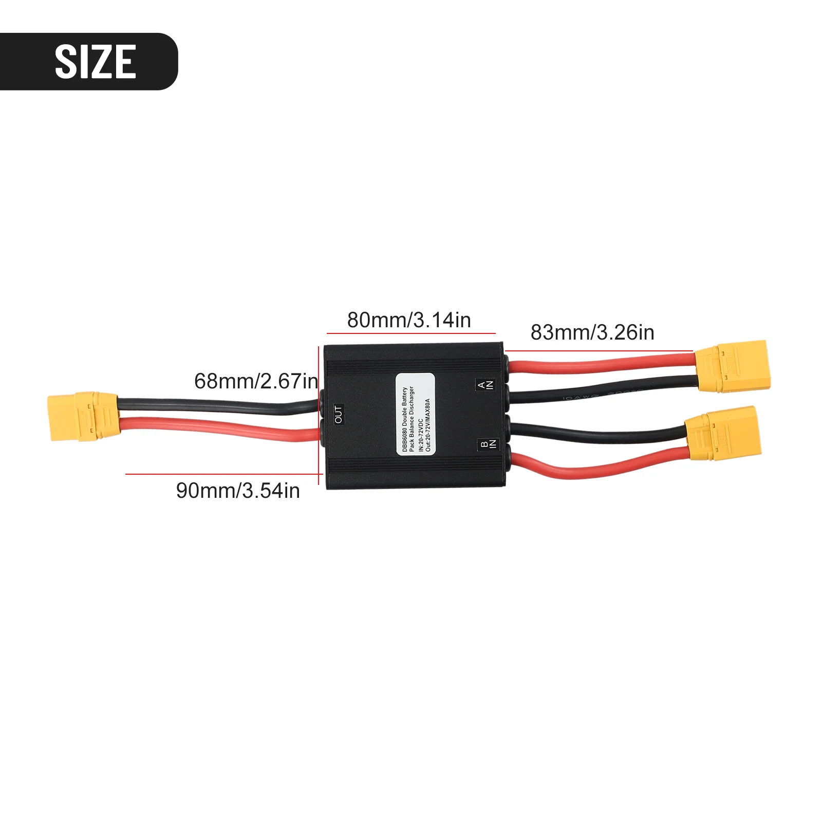 Dual-battery Ebike Dual Battery Parallel Module R Parallel Module Battery Connection Adapter*1 Connector Is XT90
Dual-battery Ebike Dual Battery Parallel Module R Parallel Module Battery Connection Adapter*1 Connector Is XT90
