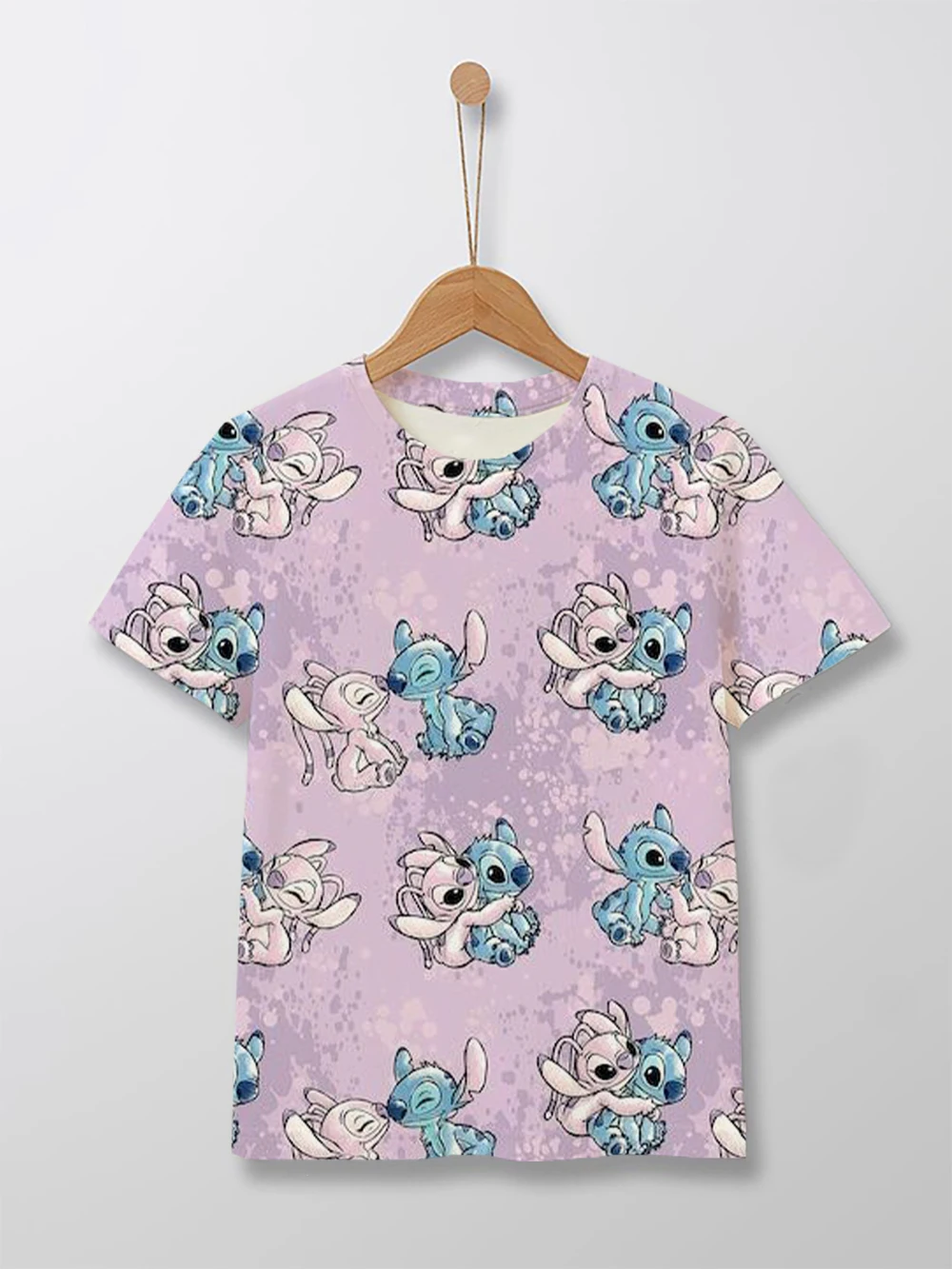 Summer new Disney Stitch print children's round neck T-shirt short-sleeved T-shirt casual boys and girls loose casual tops
Summer new Disney Stitch print children's round neck T-shirt short-sleeved T-shirt casual boys and girls loose casual tops