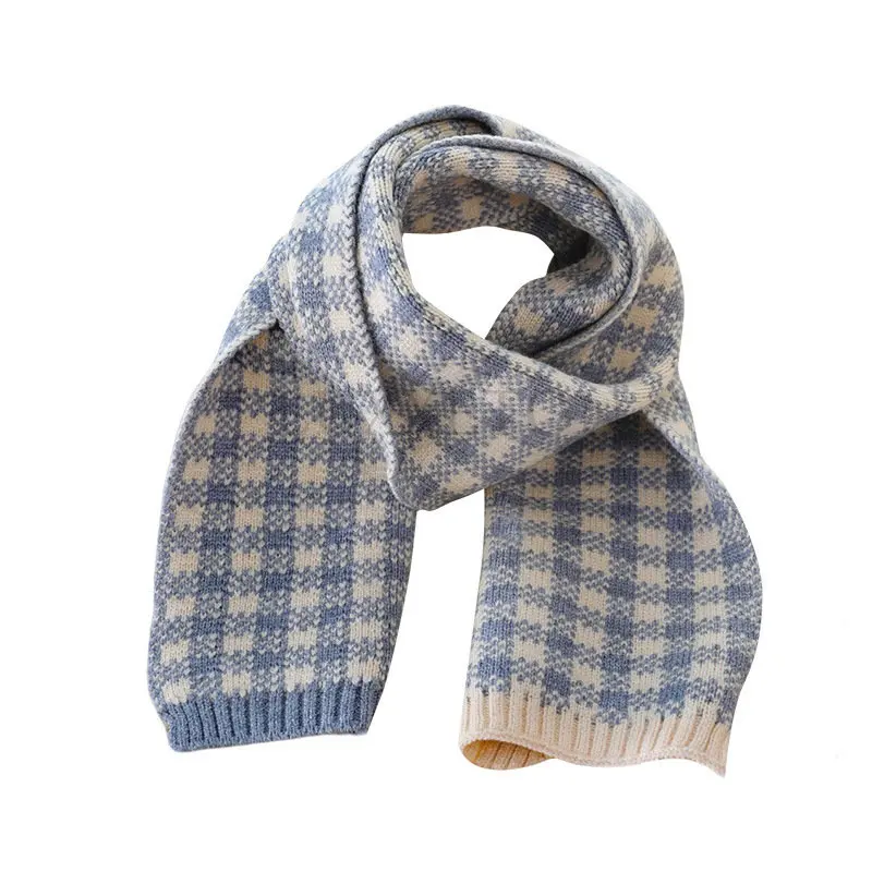 Kids Scarf New Autumn and Winter Color-blocking Plaid Children's Knitted Scarf Warm Woolen Scarf for Boys and Girls
Kids Scarf New Autumn and Winter Color-blocking Plaid Children's Knitted Scarf Warm Woolen Scarf for Boys and Girls