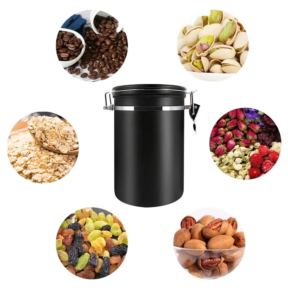 Stainless Steel Coffee Canister Airtight Ground and Bean Storage Container Coffee Jar with Date Traker Co2 Valve Measuring Scoop
Stainless Steel Coffee Canister Airtight Ground and Bean Storage Container Coffee Jar with Date Traker Co2 Valve Measuring Scoop