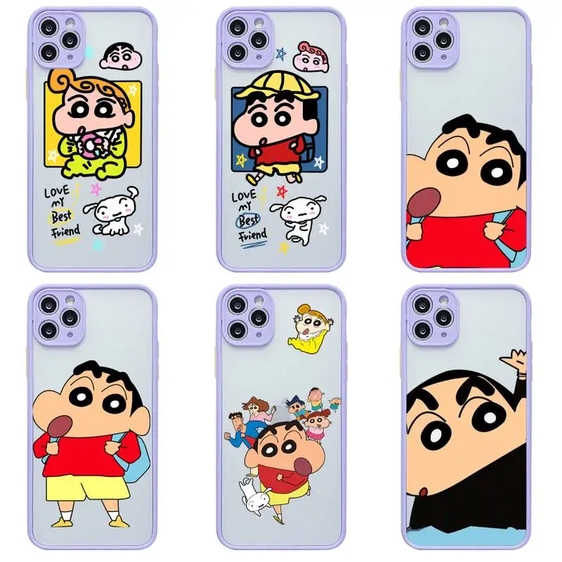 Crayon Shin-chan Phone Case For iphone 13 12 11 Pro Max Mini XS 8 7 Plus X SE 2020 XR Light purple Matte Transparent Cover
Crayon Shin-chan Phone Case For iphone 13 12 11 Pro Max Mini XS 8 7 Plus X SE 2020 XR Light purple Matte Transparent Cover