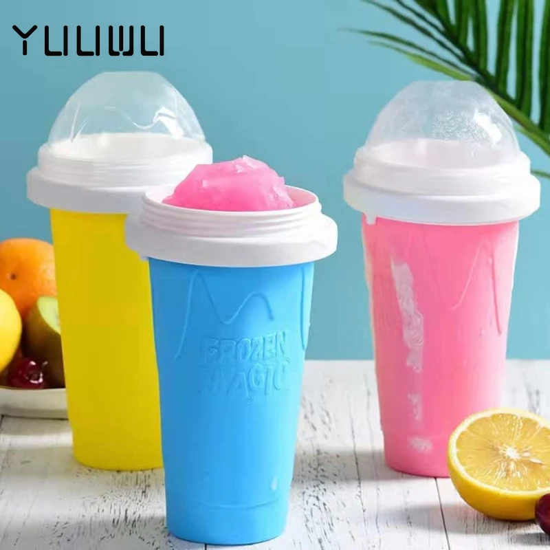 Pinch Ice Cup DIY Slushie Cup Silicone Double Layer Homemade Ice Cream Milkshake Juice Cup Summer Cold Slushy Cup 
Pinch Ice Cup DIY Slushie Cup Silicone Double Layer Homemade Ice Cream Milkshake Juice Cup Summer Cold Slushy Cup