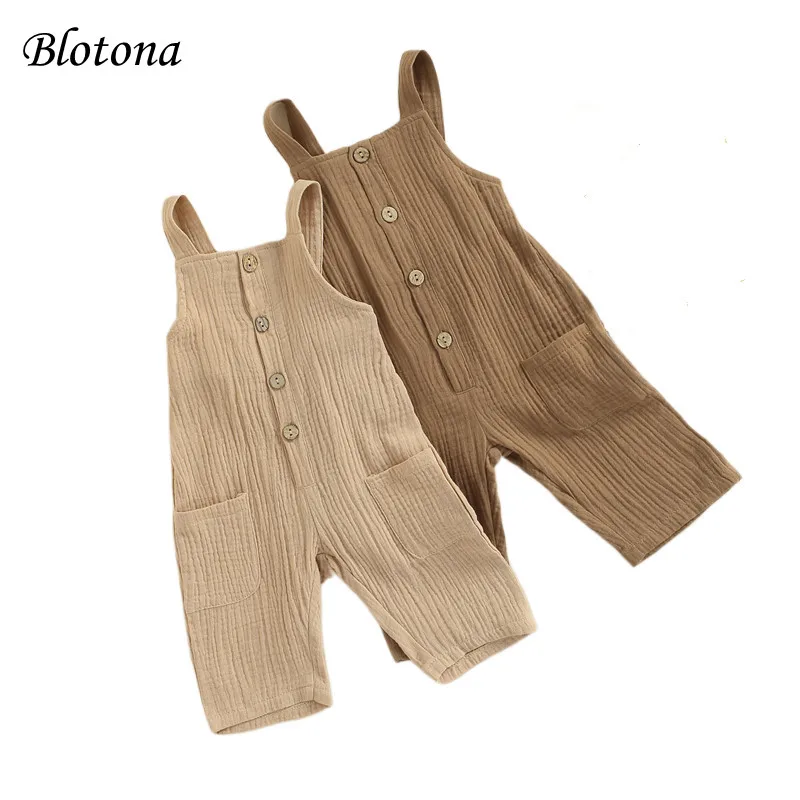 Blotona Children Solid Color Jumpsuit, Square Collar Sleeveless Button-down Loose Suspender Trousers Overalls, 3Months-3Years
Blotona Children Solid Color Jumpsuit, Square Collar Sleeveless Button-down Loose Suspender Trousers Overalls, 3Months-3Years