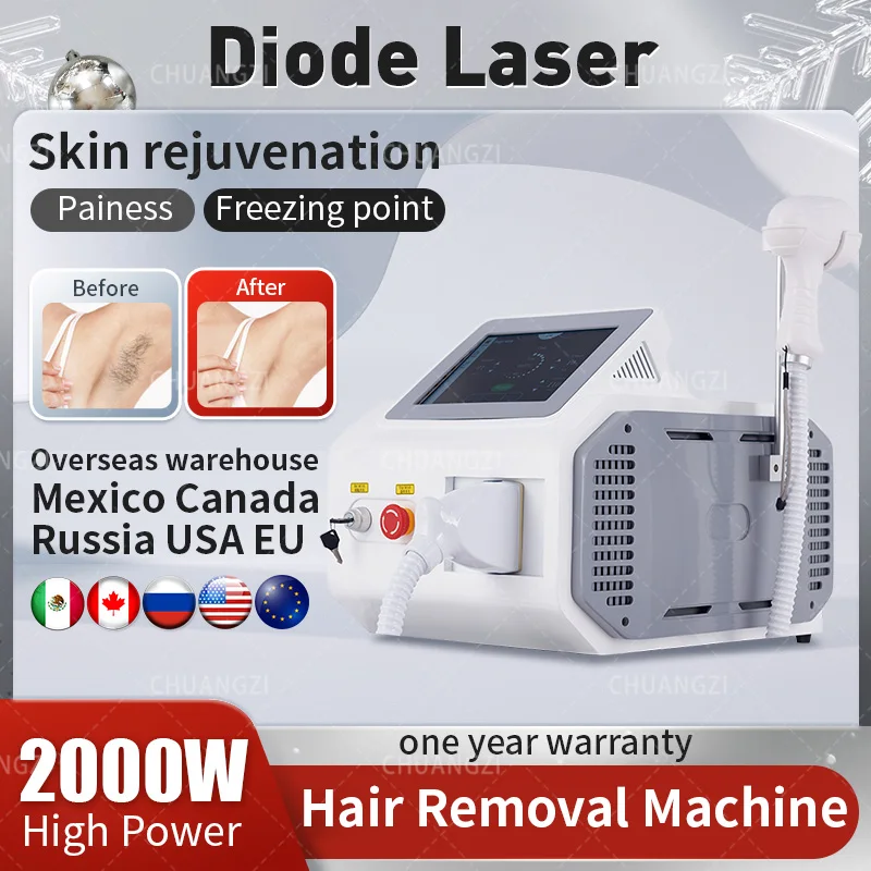 

2023 Новый портативный популярный продукт диодный лазер 755 808 1064 диодный лазер машина для удаления волос 808 Вт заводская цена