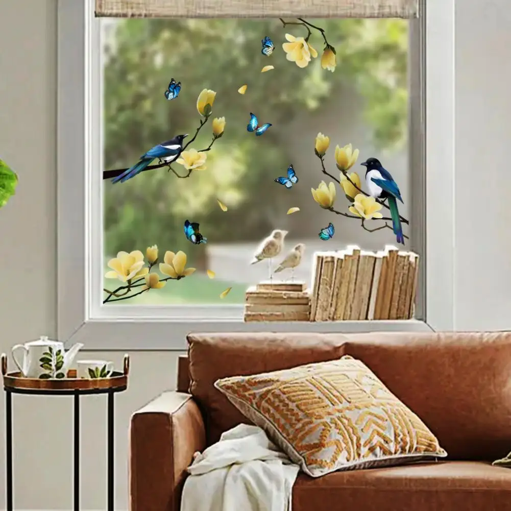 Window Sticker Creative Decorative Waterproof Butterfly Flowers Birds on Tree Branch Glass Static Decal for Living Room
Window Sticker Creative Decorative Waterproof Butterfly Flowers Birds on Tree Branch Glass Static Decal for Living Room