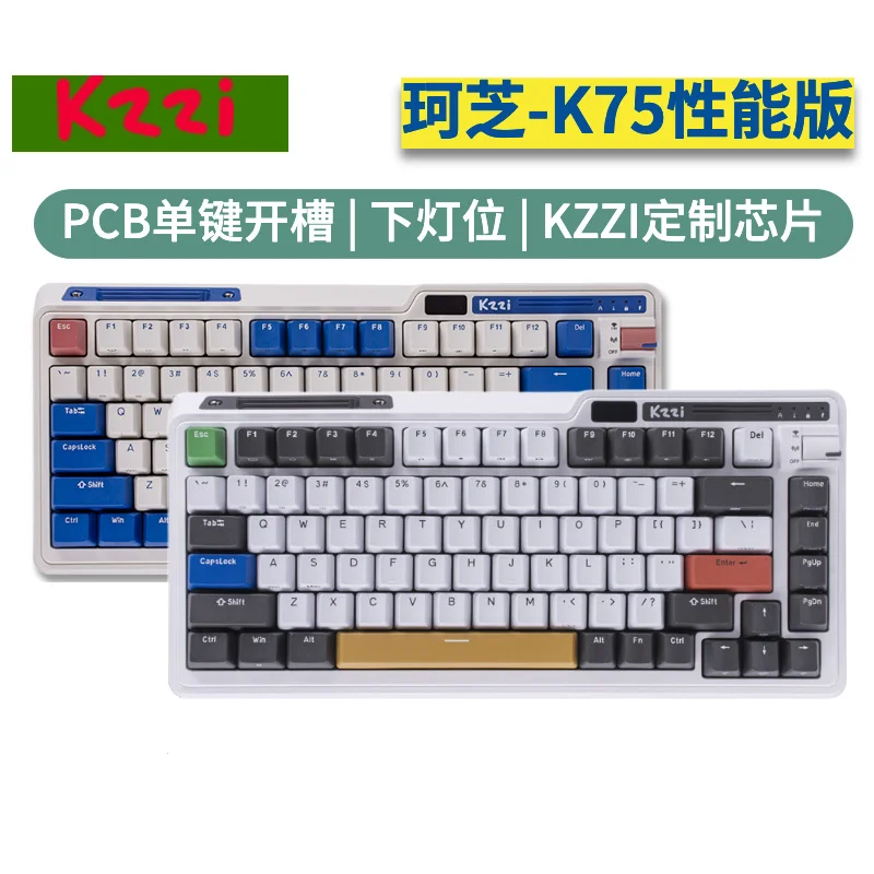 

Kzzi K75 Pro Mechanical Keyboard 3 Mode Usb/2.4g/bluetooth Wireless Keyboard 82 Keys Rgb Backlight Hot Swap Gamer Keyboard Gift