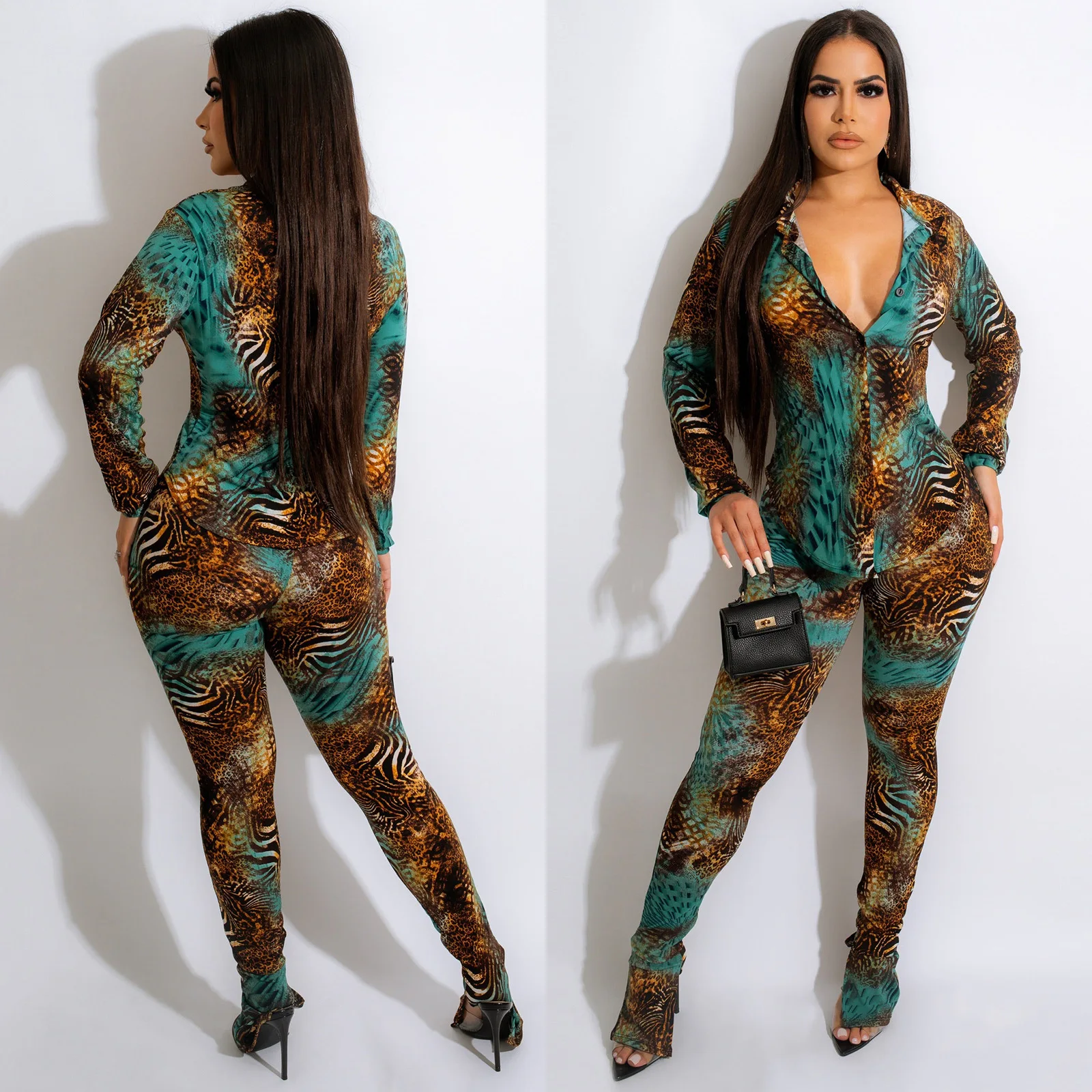 Street Women Fashion Womens Outfits 2022 Autumn Winter New Printed Shirt Micro Flare Pants Casual 2 Piece Sets Womens Outfits
Street Women Fashion Womens Outfits 2022 Autumn Winter New Printed Shirt Micro Flare Pants Casual 2 Piece Sets Womens Outfits