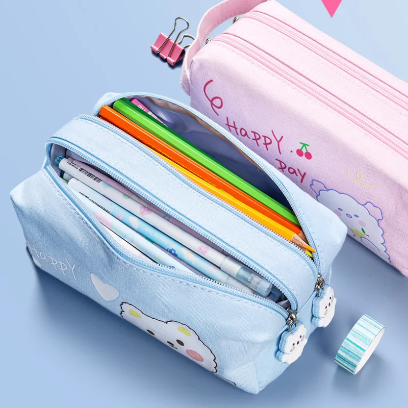 Creative Pencil Bag Cartoon Double Layer Pencil Box Stationery Holder Simple Ins Large Capacity School Case School Supplies
Creative Pencil Bag Cartoon Double Layer Pencil Box Stationery Holder Simple Ins Large Capacity School Case School Supplies