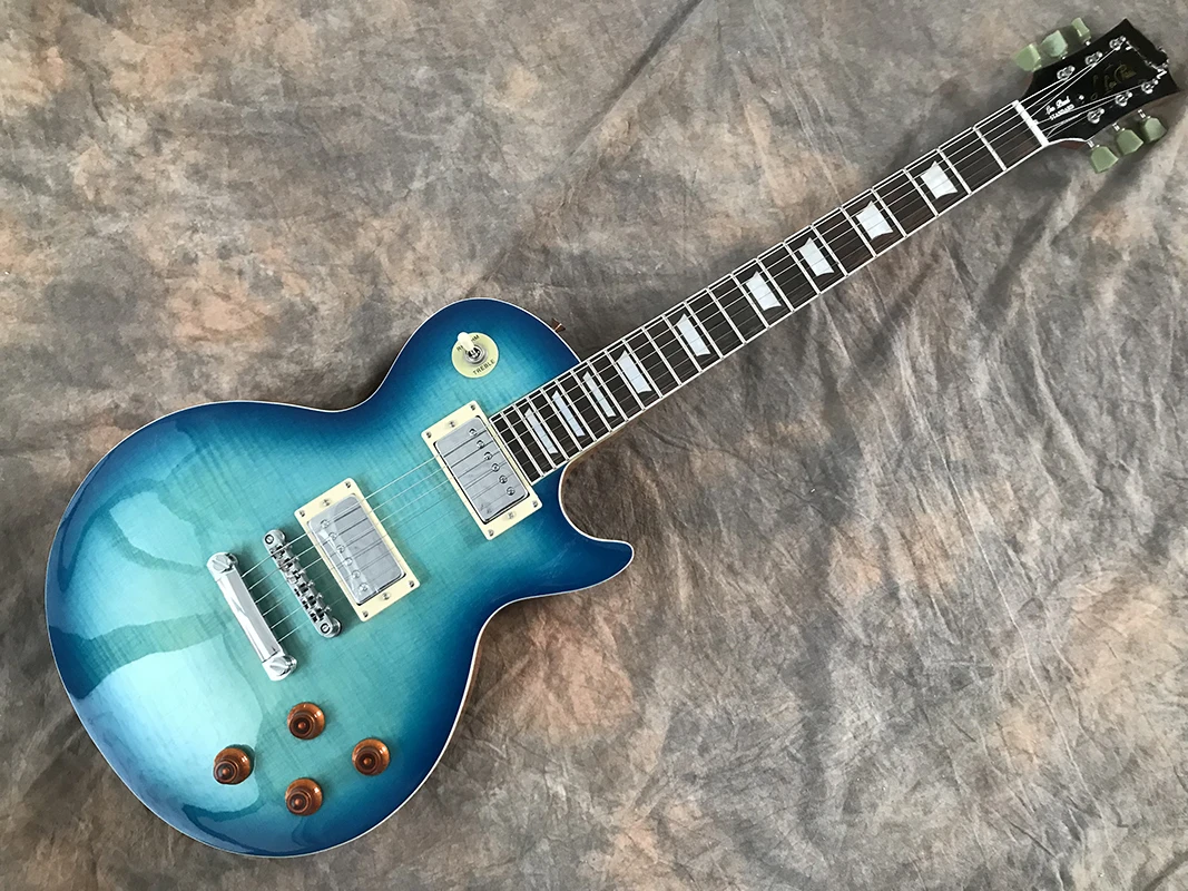 Standard electric guitar, Flame Maple top guitar, manufacturer straight hair
Standard electric guitar, Flame Maple top guitar, manufacturer straight hair
