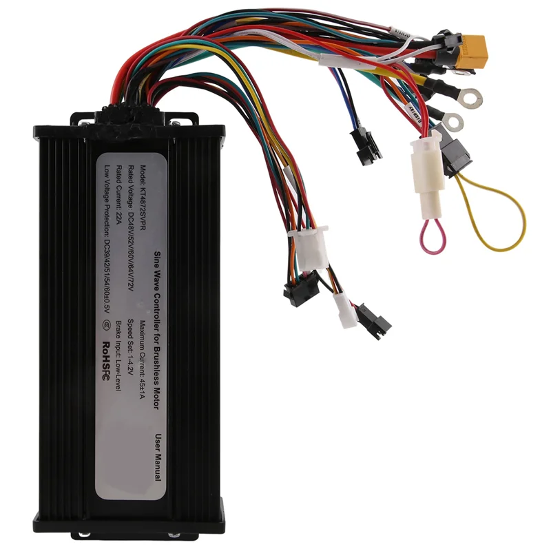 Electric Bike Controller 36V 48V 52V 72V E-Bike Brushless Controller 45A KT Controller Mode Sinewave Square Wave
Electric Bike Controller 36V 48V 52V 72V E-Bike Brushless Controller 45A KT Controller Mode Sinewave Square Wave