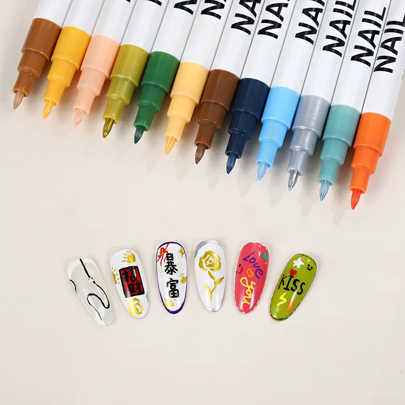 Nail Art Graffiti Pen Colorful Waterproof Abstract Lines Flower Sketch Drawing Painting Brush Nail Polish Pen DIY Nail Decor
Nail Art Graffiti Pen Colorful Waterproof Abstract Lines Flower Sketch Drawing Painting Brush Nail Polish Pen DIY Nail Decor