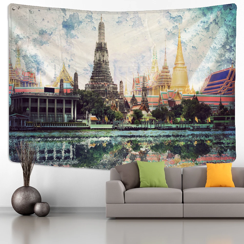 Tower Landscape Oil Painting Tapestry Psychedelic Witchcraft Mystery Polyester Background Cloth Wall Hanging Home Decor
Tower Landscape Oil Painting Tapestry Psychedelic Witchcraft Mystery Polyester Background Cloth Wall Hanging Home Decor