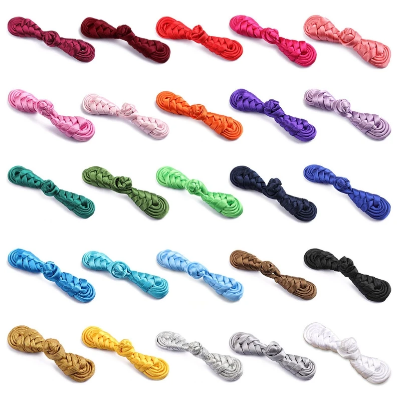 

Chinese Cheongsam Buttons10 Pairs Solid Pipa Handmade Knots for FROG Buttons for Jackets Corsets Handbag Decoration
