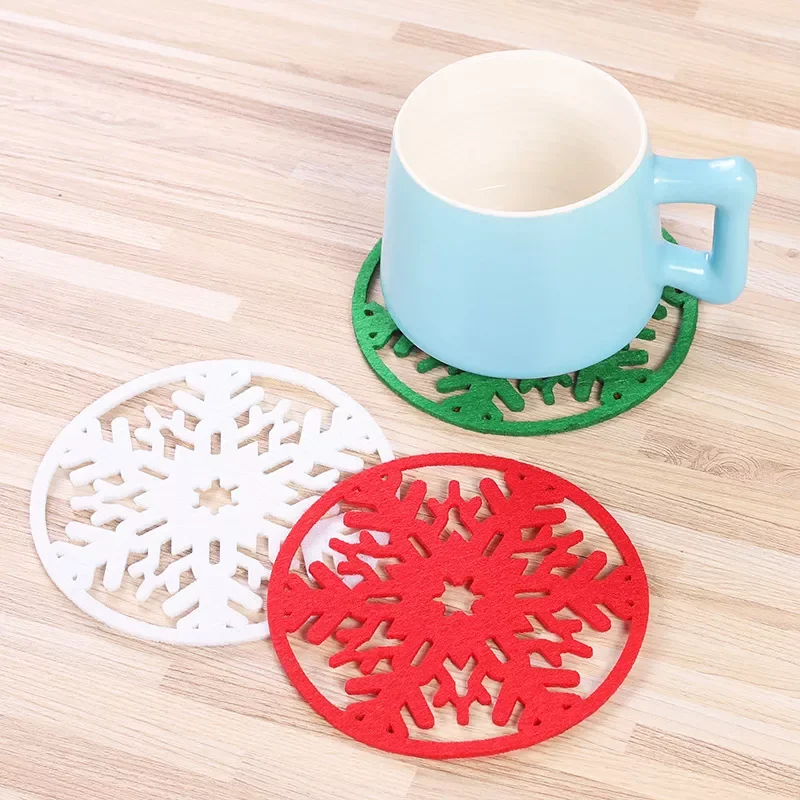 2Pcs/set Merry Christmas Snowflake Shape Cup Mat Anti-Skid Table Coasters Dish Pad New Year Xmas Decoration Cup For Home Decor
2Pcs/set Merry Christmas Snowflake Shape Cup Mat Anti-Skid Table Coasters Dish Pad New Year Xmas Decoration Cup For Home Decor