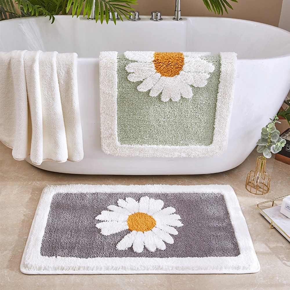 Daisy Bathroom Mat Nordic Fluffy Carpet Area Rug Bath Room Floor Floral Absorbent Anti Slip Pad Bathmat Doormat Home Decor
Daisy Bathroom Mat Nordic Fluffy Carpet Area Rug Bath Room Floor Floral Absorbent Anti Slip Pad Bathmat Doormat Home Decor