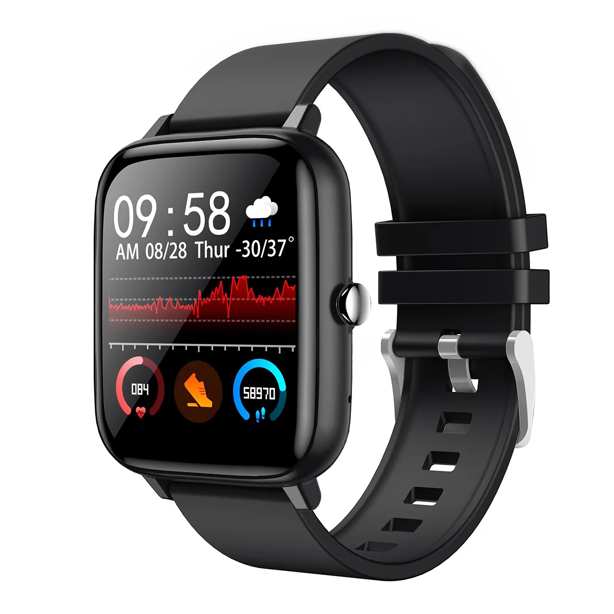

P6 Smartwatch Bluetooth Talking Voice Heart Rate Blood Pressure Oxygen Monitoring Message Alert Weather Exercise Pedometer