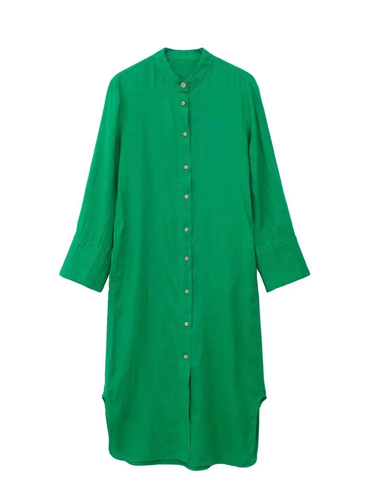 Nlzgmsj ZBZA 2022 Midi Dress Women O-neck Long Sleeve Split Straight Dress Button Up Spring Dress Women Vestidos 202203
Nlzgmsj ZBZA 2022 Midi Dress Women O-neck Long Sleeve Split Straight Dress Button Up Spring Dress Women Vestidos 202203