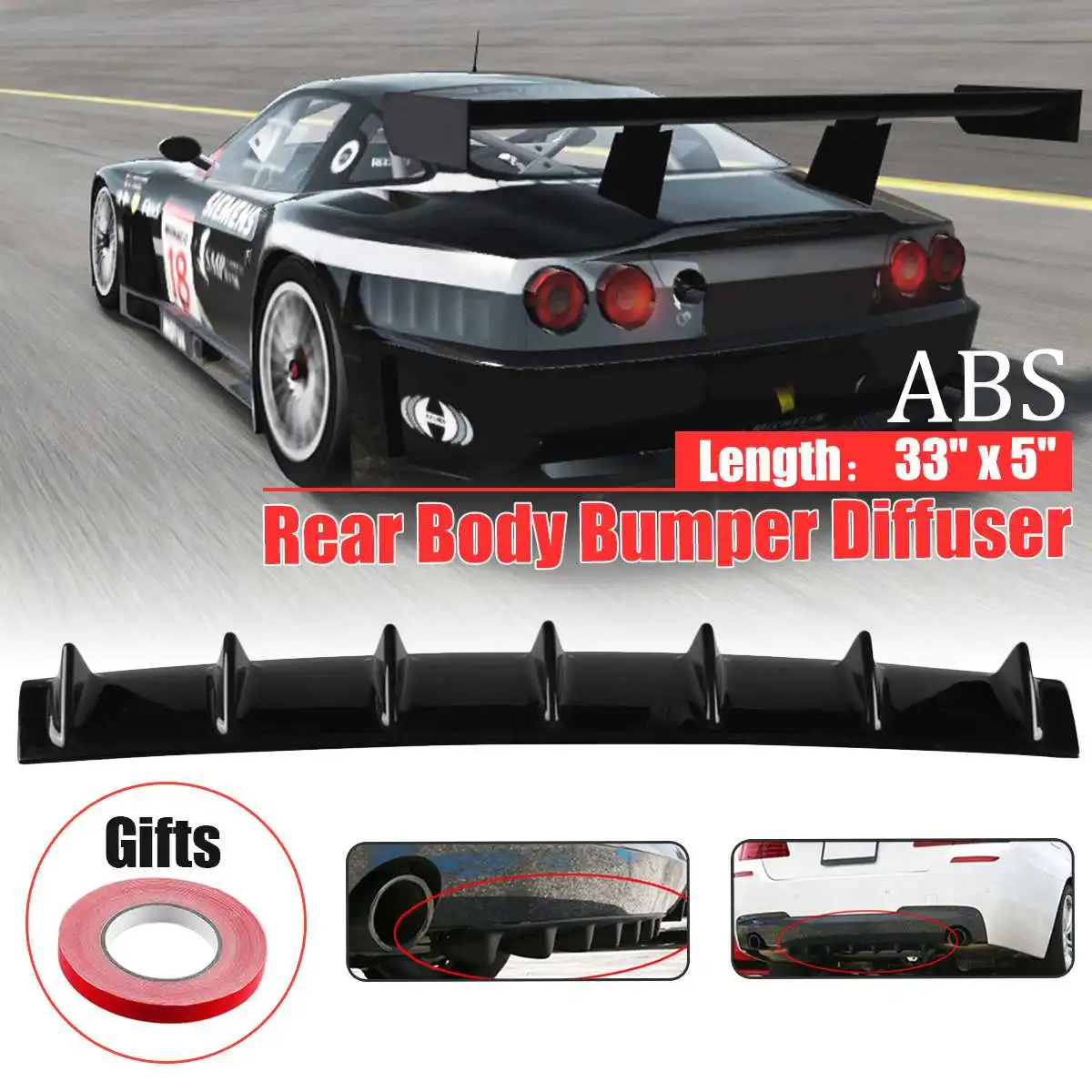 5/7 Fin Car Rear Rear Bumper Diffuser Lip Shark Fin Spoiler Universal For BMW For Audi For Mazda For Kia For Benz For Toyota
5/7 Fin Car Rear Rear Bumper Diffuser Lip Shark Fin Spoiler Universal For BMW For Audi For Mazda For Kia For Benz For Toyota