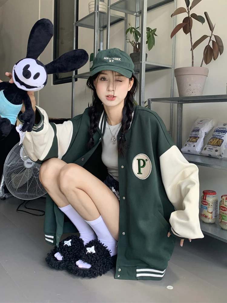 Y2k Deeptown Vintage Bomber Jacket Women Harajuku Fashion College Uniform Varsity Baseball Jackets Female Oversized Streetwear
Y2k Deeptown Vintage Bomber Jacket Women Harajuku Fashion College Uniform Varsity Baseball Jackets Female Oversized Streetwear