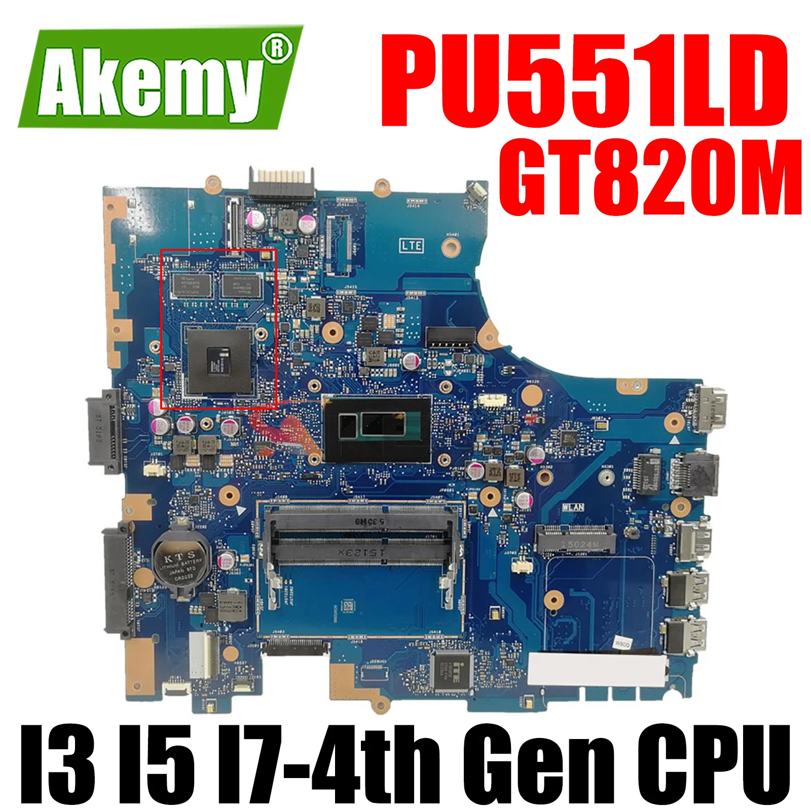 PU551LD Motherboard I3-4th I5-4th I7-4th GT820M GPU REV 2.0 for ASUS PRO551L PU551L PU551LA PU551LD Laptop Motherboard Mainboard
PU551LD Motherboard I3-4th I5-4th I7-4th GT820M GPU REV 2.0 for ASUS PRO551L PU551L PU551LA PU551LD Laptop Motherboard Mainboard