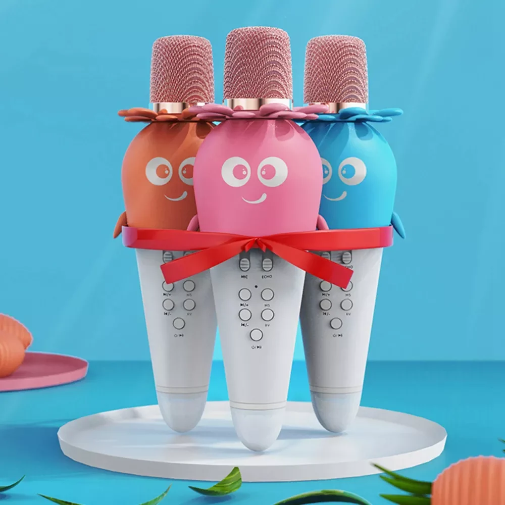 Microphone Handheld Condenser Mic Speaker with LED Lights Record Function Karaoke Mic 
Microphone Handheld Condenser Mic Speaker with LED Lights Record Function Karaoke Mic