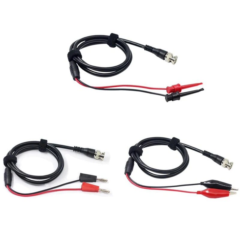 Oscilloscope Probes BNC to Alligator Crocodile Clips BNC to Mini Hook Leads BNC to Dual Stacking Banana Male Plug Cable 
Oscilloscope Probes BNC to Alligator Crocodile Clips BNC to Mini Hook Leads BNC to Dual Stacking Banana Male Plug Cable