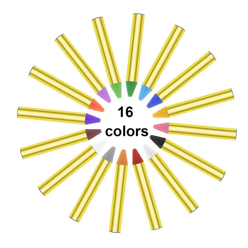 Smooth Halloween Christmas Face Paint Crayons Kit Splicing Structure Show Pencils School Cosplay For Kids Party Makeup 16 Colors
Smooth Halloween Christmas Face Paint Crayons Kit Splicing Structure Show Pencils School Cosplay For Kids Party Makeup 16 Colors