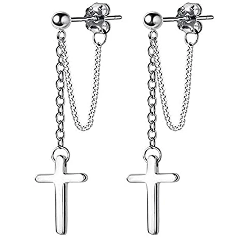 1 Pcs/1 Pair of Cross Pendant Earrings Chain Drop Ladies Men Punk Ball Earrings Hypoallergenic Jewelry
1 Pcs/1 Pair of Cross Pendant Earrings Chain Drop Ladies Men Punk Ball Earrings Hypoallergenic Jewelry