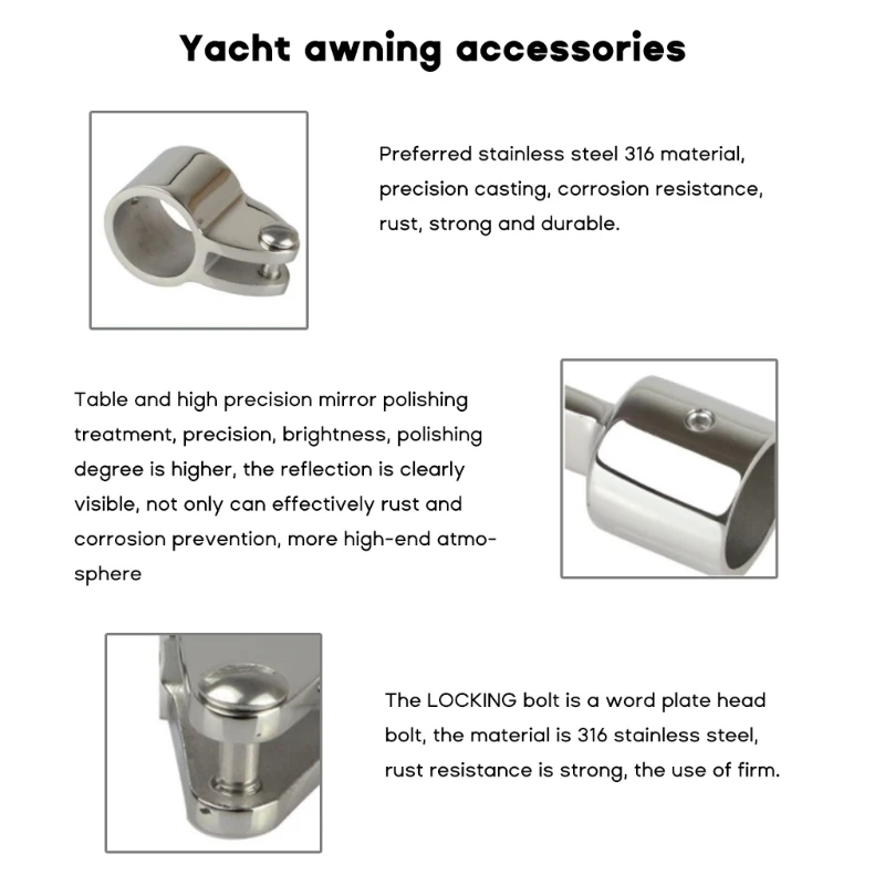 Stainless Steel Bimini Top Cap Fittings 7/8" 1" Mirror Polishing For Boats Deck GTWS
Stainless Steel Bimini Top Cap Fittings 7/8" 1" Mirror Polishing For Boats Deck GTWS