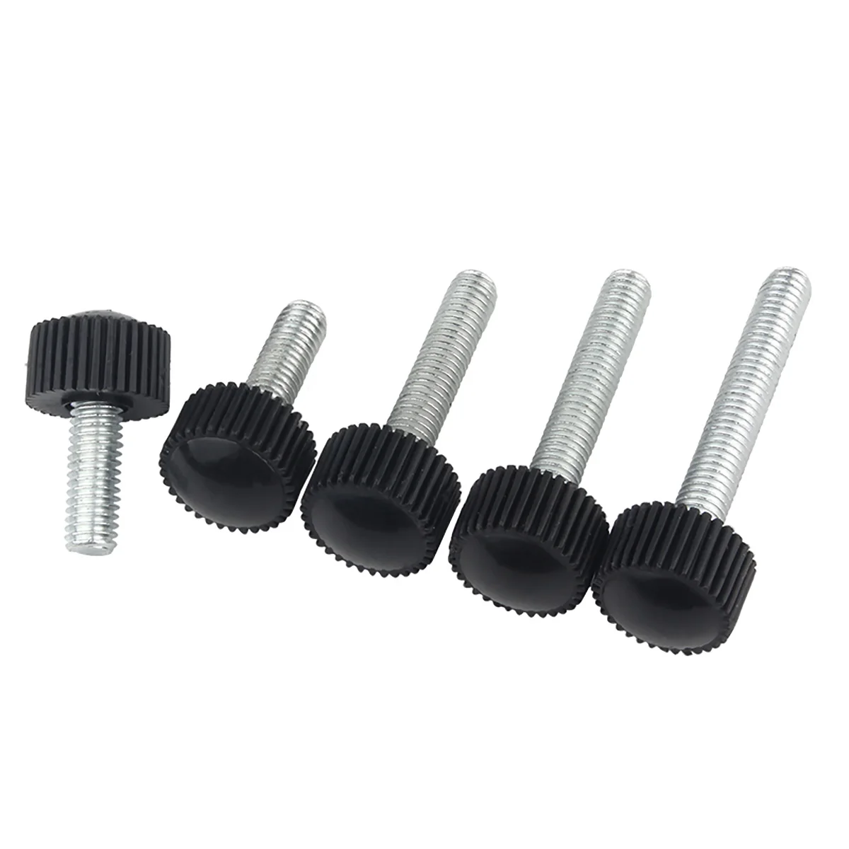 M4M5M6 Plastic Round Head Straight Pattern Hand Twisted Adjustable Cylindrical Bakelite Handle With White Zinc Plated Bolt
M4M5M6 Plastic Round Head Straight Pattern Hand Twisted Adjustable Cylindrical Bakelite Handle With White Zinc Plated Bolt