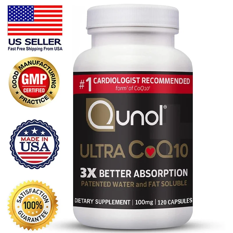 

CoQ10 100 мг-Запатентованная Водорастворимая и жирорастворимая натуральная добавка формы CoQ10, антиоксидант для здоровья сердца