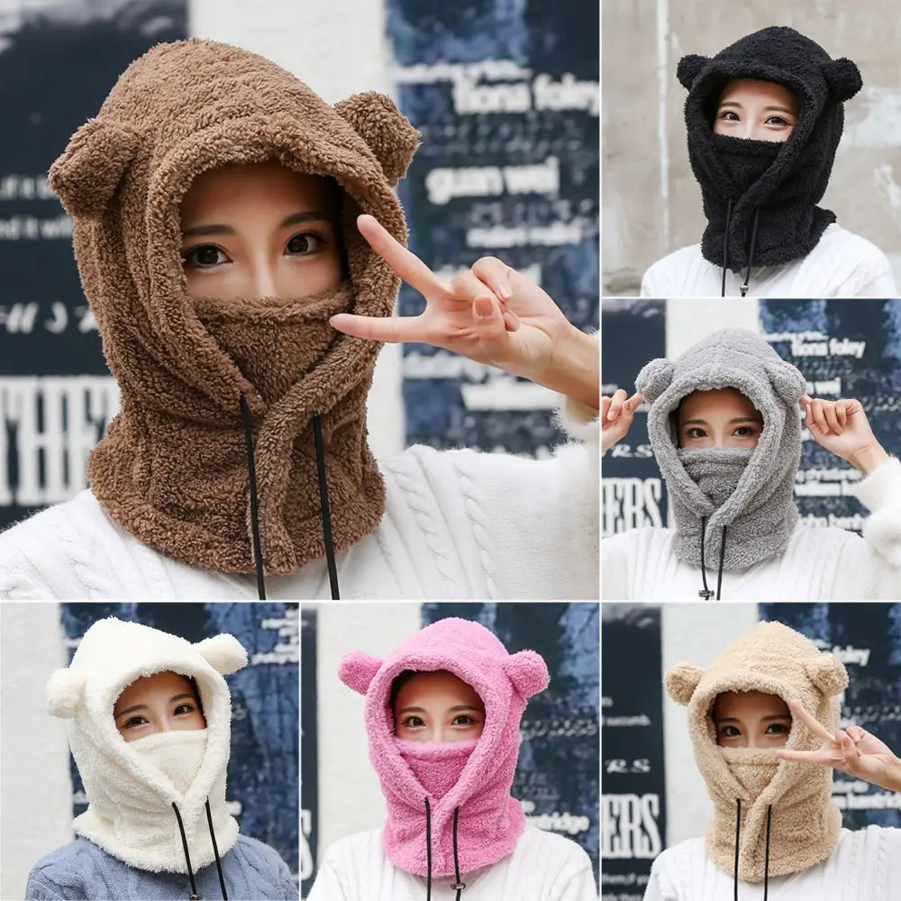 Fashion Women Beanies Caps Winter Warm Bear Ear Hat Casual Plush Hat Girls Cute Earflap Earmuff Windproof Caps
Fashion Women Beanies Caps Winter Warm Bear Ear Hat Casual Plush Hat Girls Cute Earflap Earmuff Windproof Caps