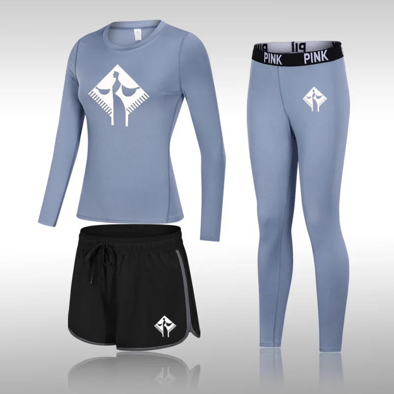 Long Sleeve+Trousers Yoga Shirts Sport Top Fitness Yoga Gym Sportswear Wear For Women Gym Femme Compression Jersey Running 
Long Sleeve+Trousers Yoga Shirts Sport Top Fitness Yoga Gym Sportswear Wear For Women Gym Femme Compression Jersey Running