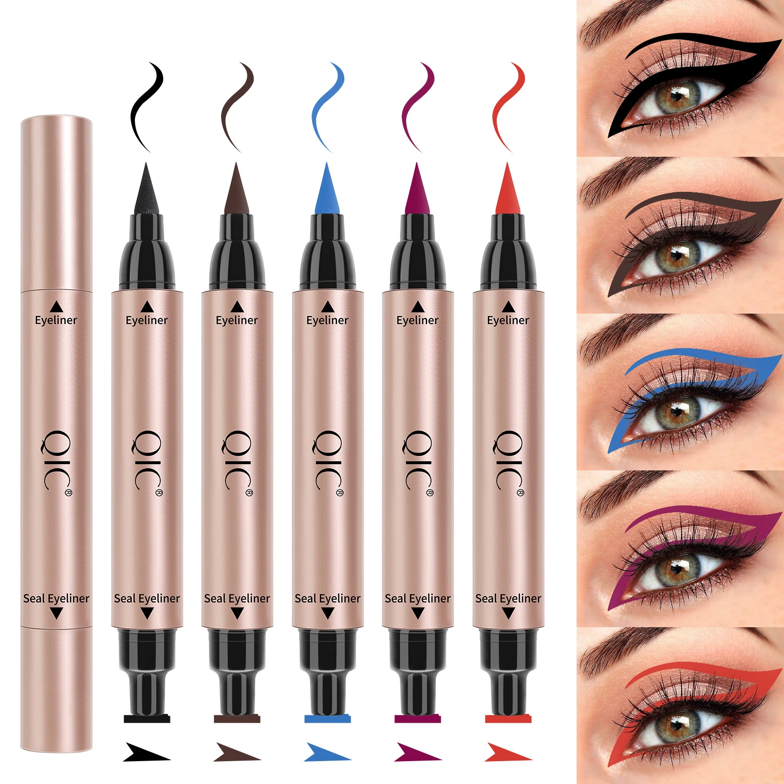 Stamp Eyeliner Waterproof Women's Makeup Tools Foinaure Graphic Eyeliner Colors Pen Delineating Eye Arrows Eyes Liner Make Up
Stamp Eyeliner Waterproof Women's Makeup Tools Foinaure Graphic Eyeliner Colors Pen Delineating Eye Arrows Eyes Liner Make Up