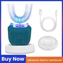 Ultrasonic Electric Toothbrush U-shaped Adult Automatic Toothbrush 360° Full Mouth Whitening Wireless Charging Waterproof Brush