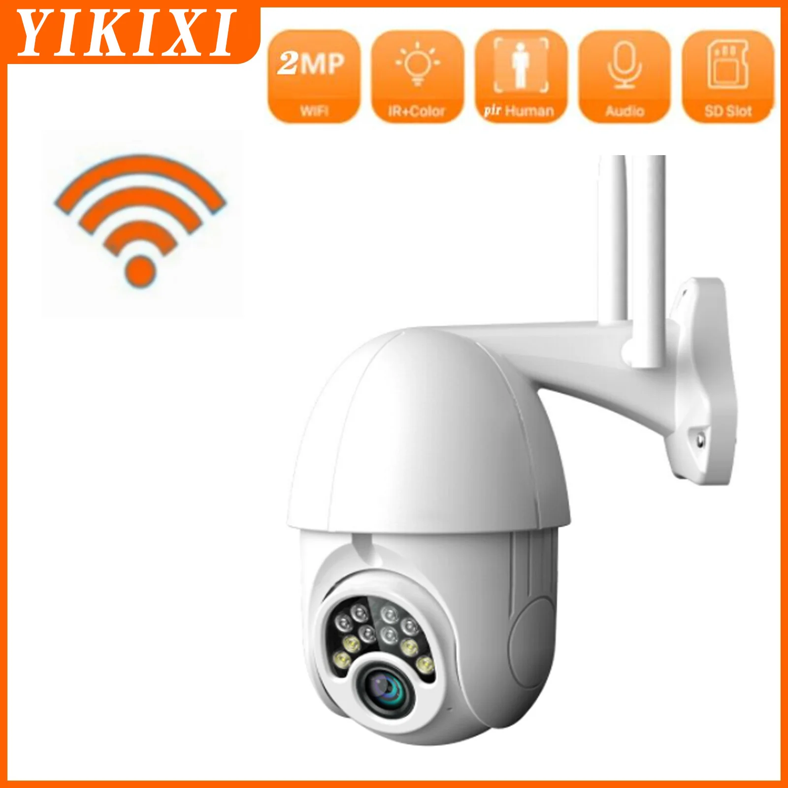 1080P HD IP Camera Wireless WiFi Outdoor IR Night Vision Camera Smart Motion Tracking App Alarm Camera App V380 5M Cable
1080P HD IP Camera Wireless WiFi Outdoor IR Night Vision Camera Smart Motion Tracking App Alarm Camera App V380 5M Cable