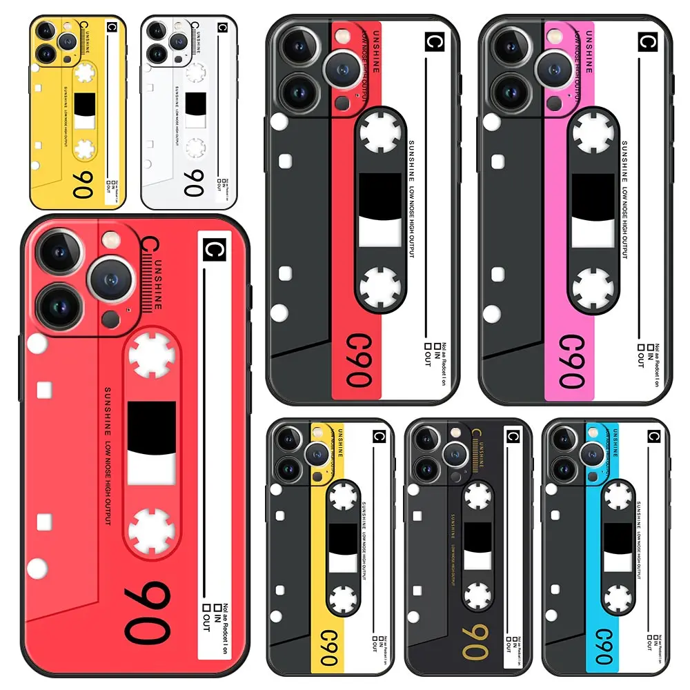 Retro Vintage Cassette tape Luxury Phone Case For iPhone 13 14 Mini 12 11 Pro MAX XR X SE XS 7 8 Plus Soft Silicone Black Cover
Retro Vintage Cassette tape Luxury Phone Case For iPhone 13 14 Mini 12 11 Pro MAX XR X SE XS 7 8 Plus Soft Silicone Black Cover