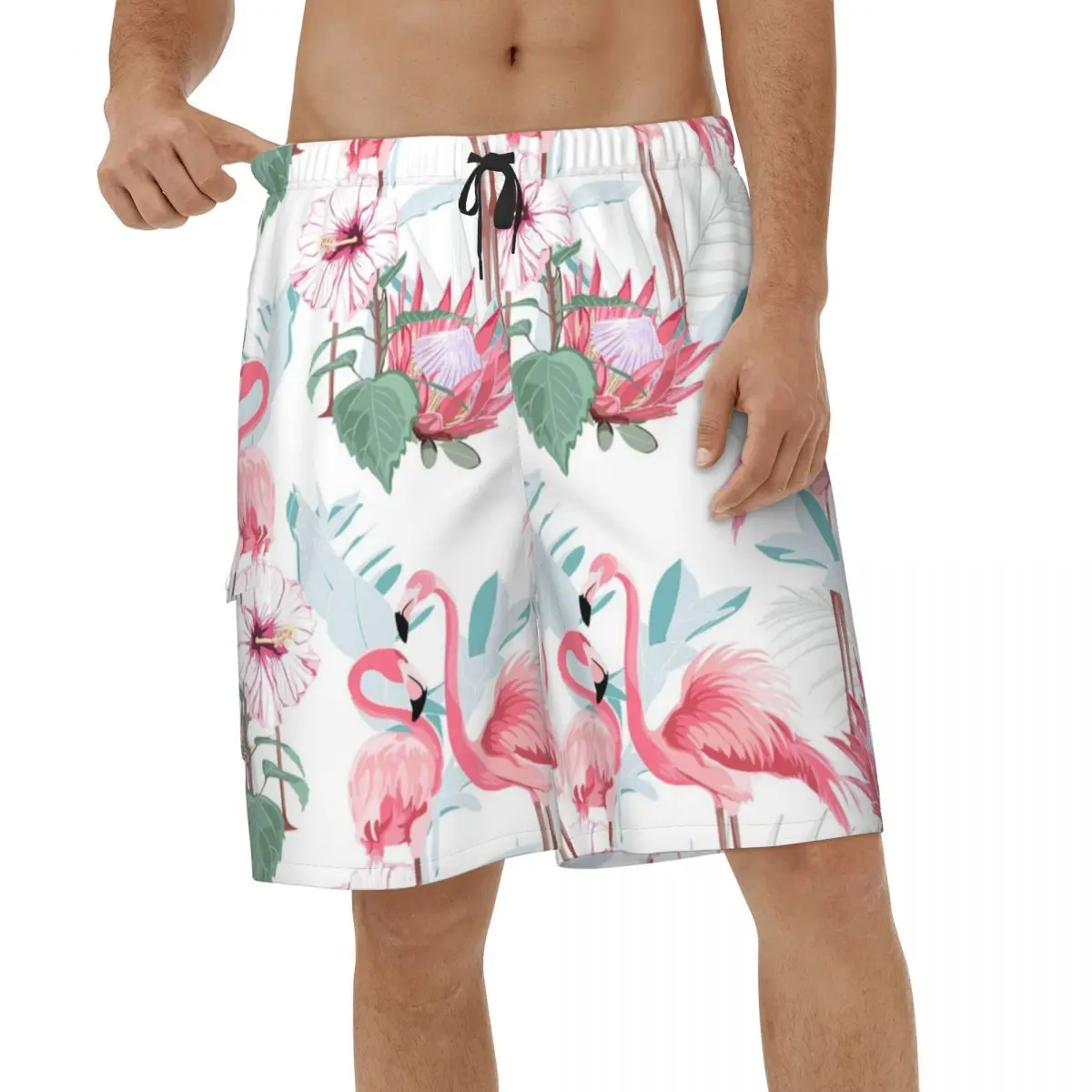 Pink Flamingo Exotic Flowers Flamingo Beach Shorts Men Summer Swimsuits Swimming Trunks Breathable Sports Surf Male Short Pants
Pink Flamingo Exotic Flowers Flamingo Beach Shorts Men Summer Swimsuits Swimming Trunks Breathable Sports Surf Male Short Pants