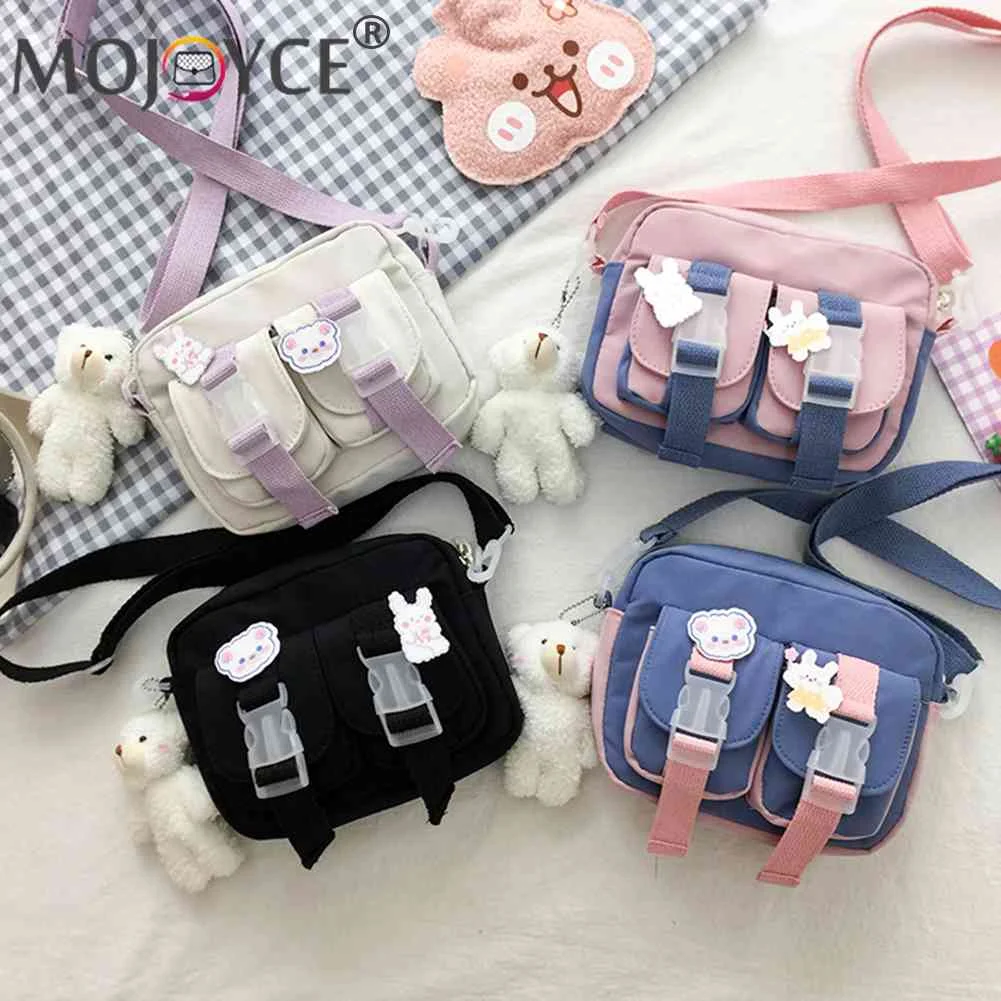 Women Shoulder Bags Cute Student Handbag Girl Crossbody Schoolbag Badge Pendant Handbags Japanese Style Young People Portable
Women Shoulder Bags Cute Student Handbag Girl Crossbody Schoolbag Badge Pendant Handbags Japanese Style Young People Portable