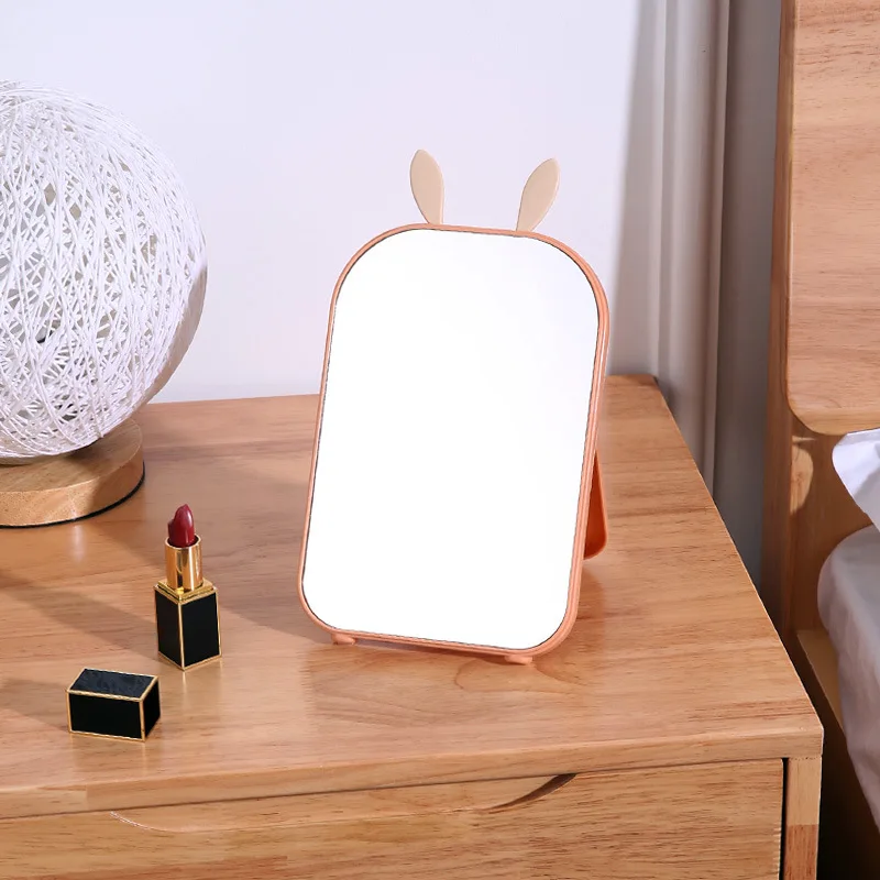 Simple Cute Rabbit Ear Makeup Mirror Large Foldable Desktop Desktop Vanity Mirror Portable Square Mirrors
Simple Cute Rabbit Ear Makeup Mirror Large Foldable Desktop Desktop Vanity Mirror Portable Square Mirrors