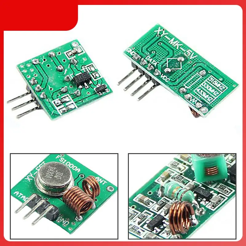 

2pcs/Set A Pair Super Regenerative Wireless 433Mhz RF Transmitter Receiver Modules Link Kit For Arduino/ARM/MCU WL