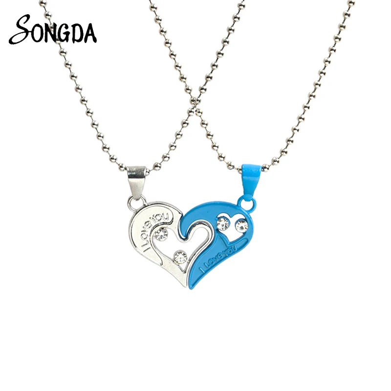 1 Pair Couple Heart Shape Necklace Fashion Unisex I Love You Pendant Lovers Couples Jewelry Valentine's Wedding Party Day Gifts
1 Pair Couple Heart Shape Necklace Fashion Unisex I Love You Pendant Lovers Couples Jewelry Valentine's Wedding Party Day Gifts
