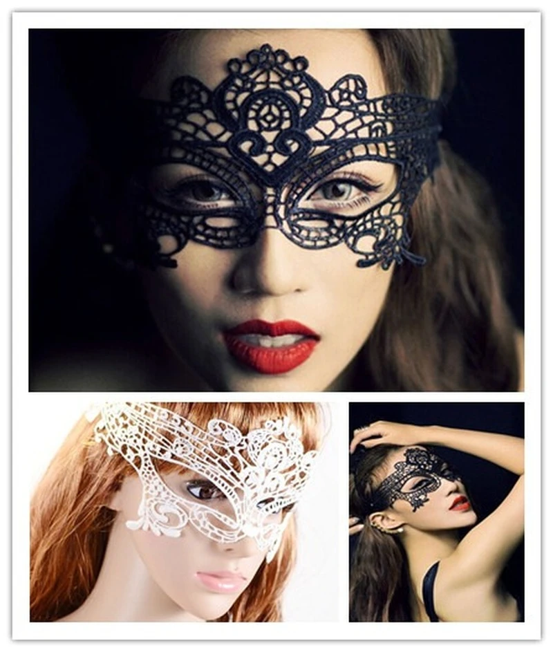 

Fashion Girls Women Hot Sales Black Sexy Lady Lace Mask Cutout Eye Mask for Masquerade Party Fancy Dress Costume
