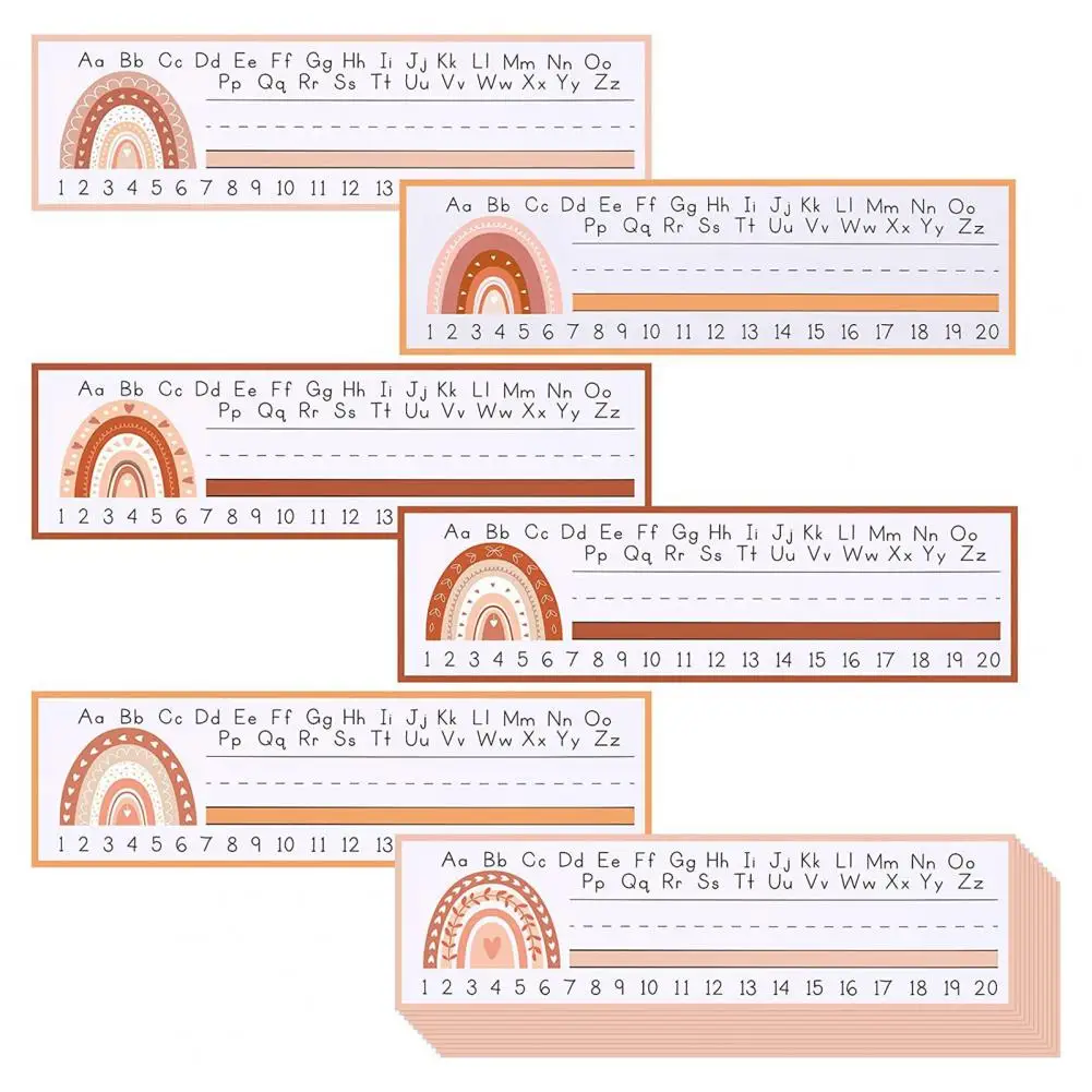 25/60 Pcs Boho Rainbow Students Name Plates Classroom Flat Name Tag Name Label School Classroom Students Desk Teaching Supplies
25/60 Pcs Boho Rainbow Students Name Plates Classroom Flat Name Tag Name Label School Classroom Students Desk Teaching Supplies