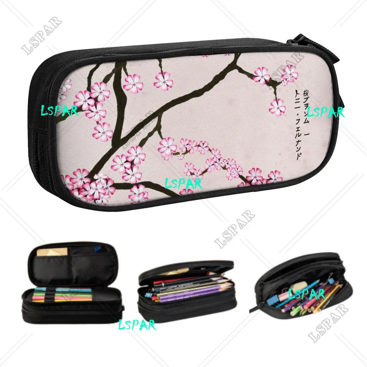 Индивидуальные розовые цветочные чехлы для карандашей с цветком вишни мальчиков