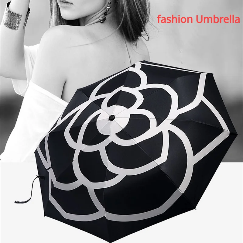 Windproof Automatic Folding Umbrella Rain Women Umbrellas For Men Black Coating Parasol Anti UV Three-fold Sun Umbrella 
Windproof Automatic Folding Umbrella Rain Women Umbrellas For Men Black Coating Parasol Anti UV Three-fold Sun Umbrella
